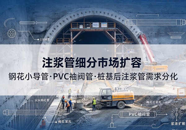 三沙注浆管细分市场扩容，隧道钢花小导管、PVC 袖阀管、桩基后注浆管需求分化